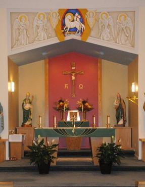 Mural above the altar